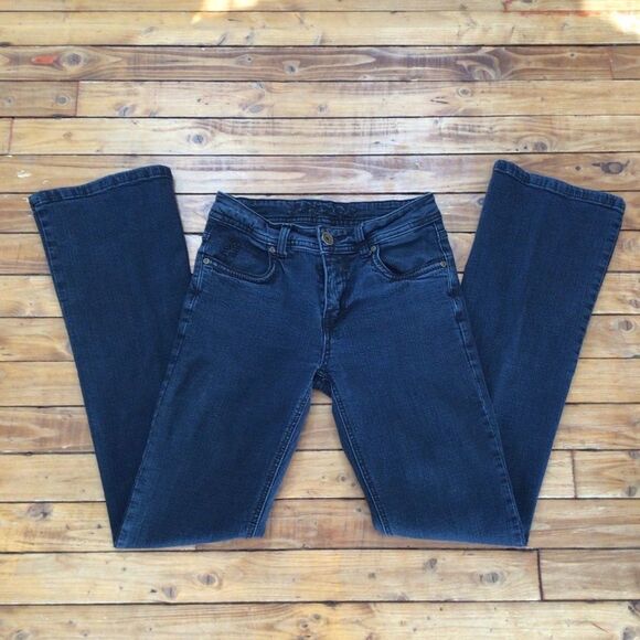 𝅺CARRELI miss Carreli low rise boot cut stretch jeans size 28 - Picture 1 of 11
